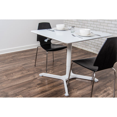 Luxor Pneumatic Height-Adjustable Square Café Table