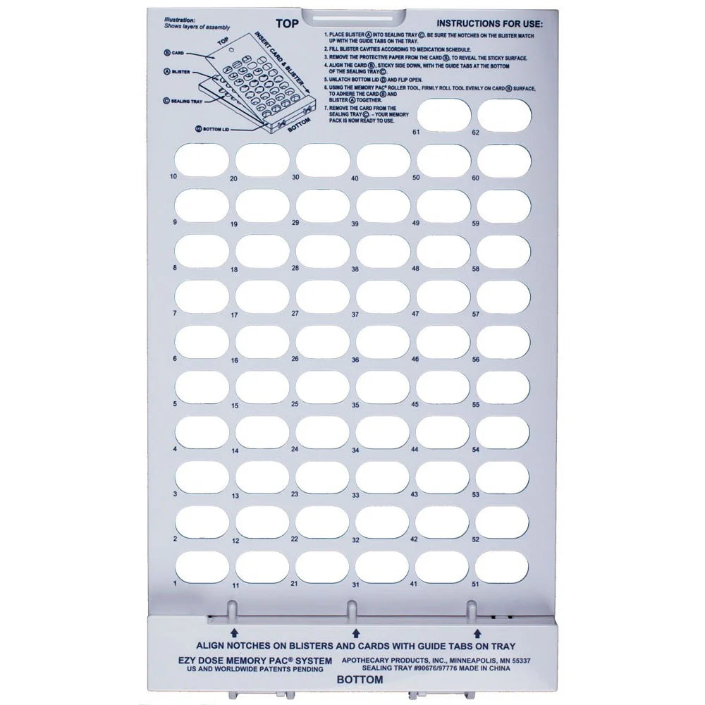 Apothecary Products Ezy Dose® Unit Dose Cold Seal Tray