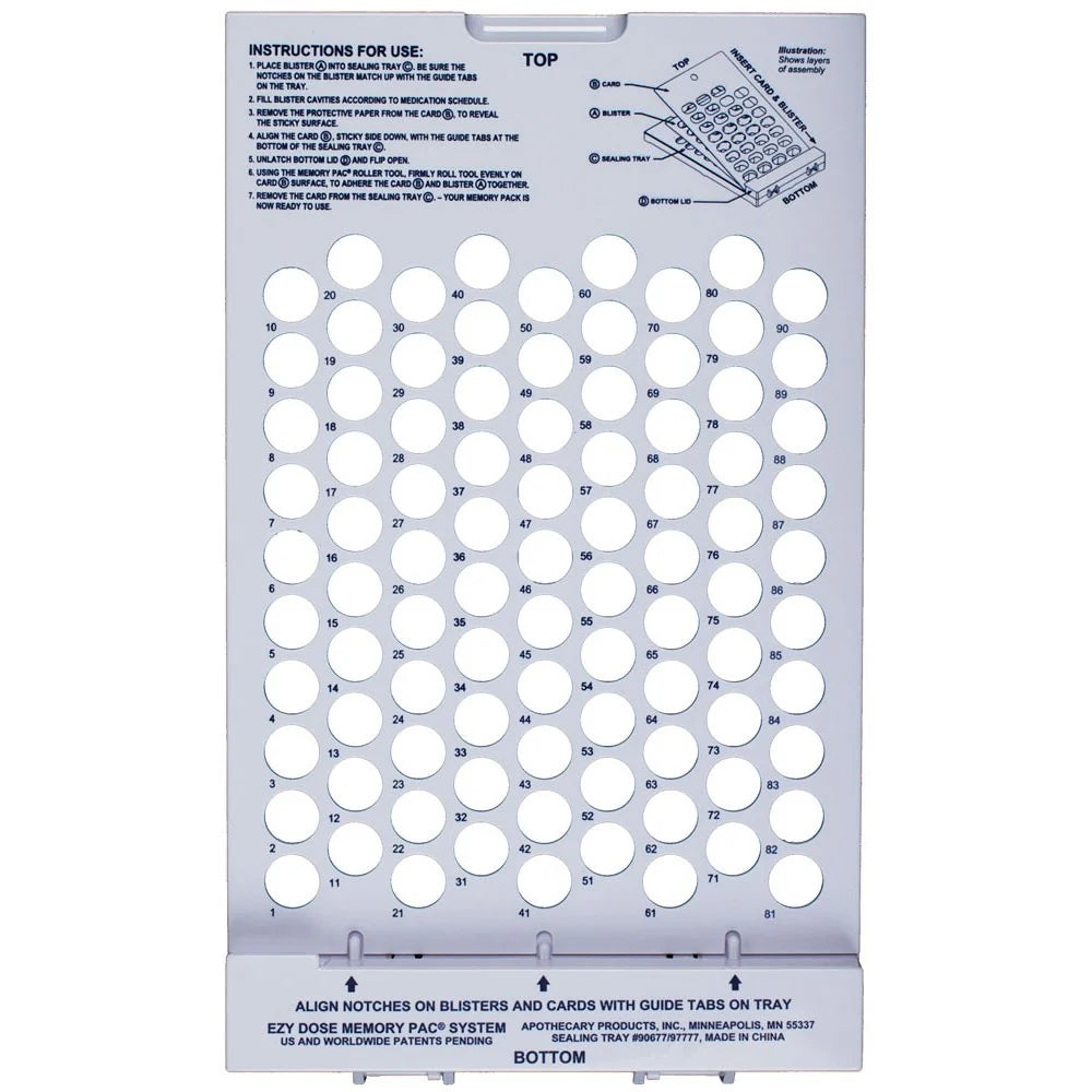 Apothecary Products Ezy Dose® Unit Dose Cold Seal Tray
