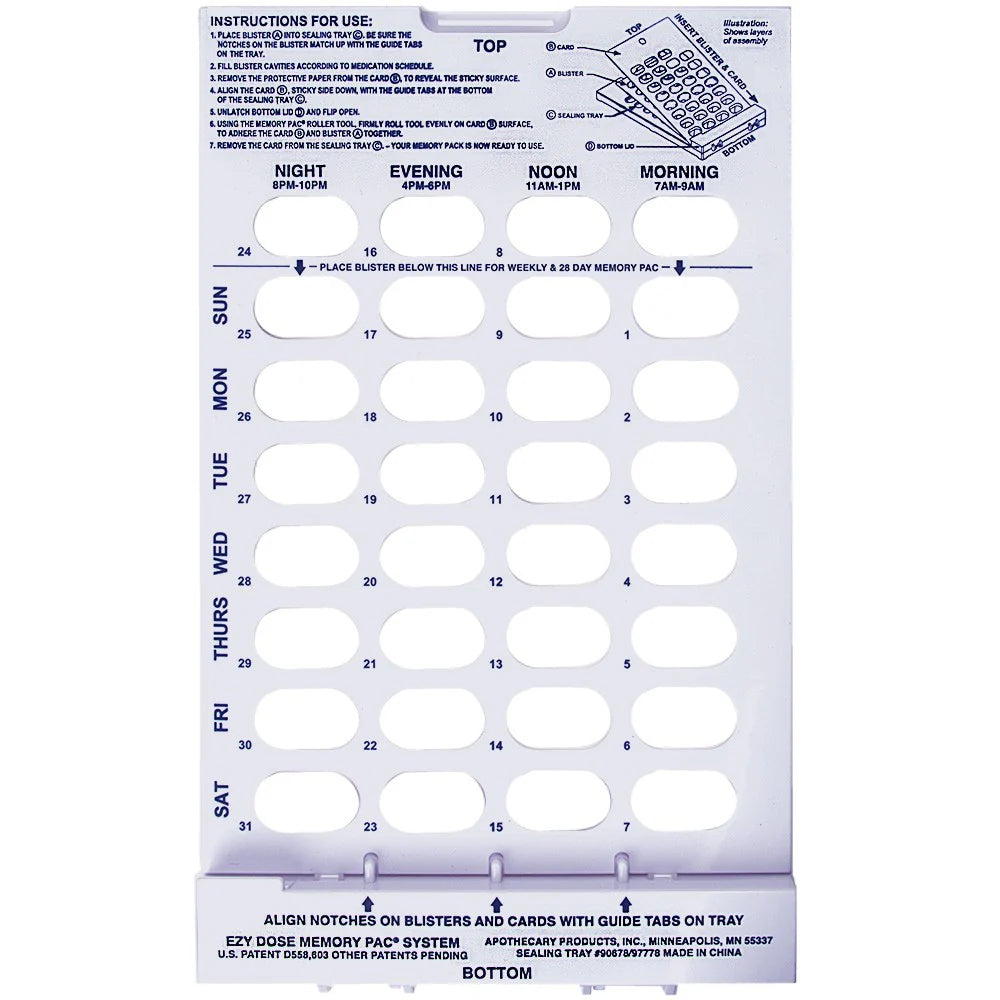 Apothecary Products Ezy Dose® Unit Dose Cold Seal Tray