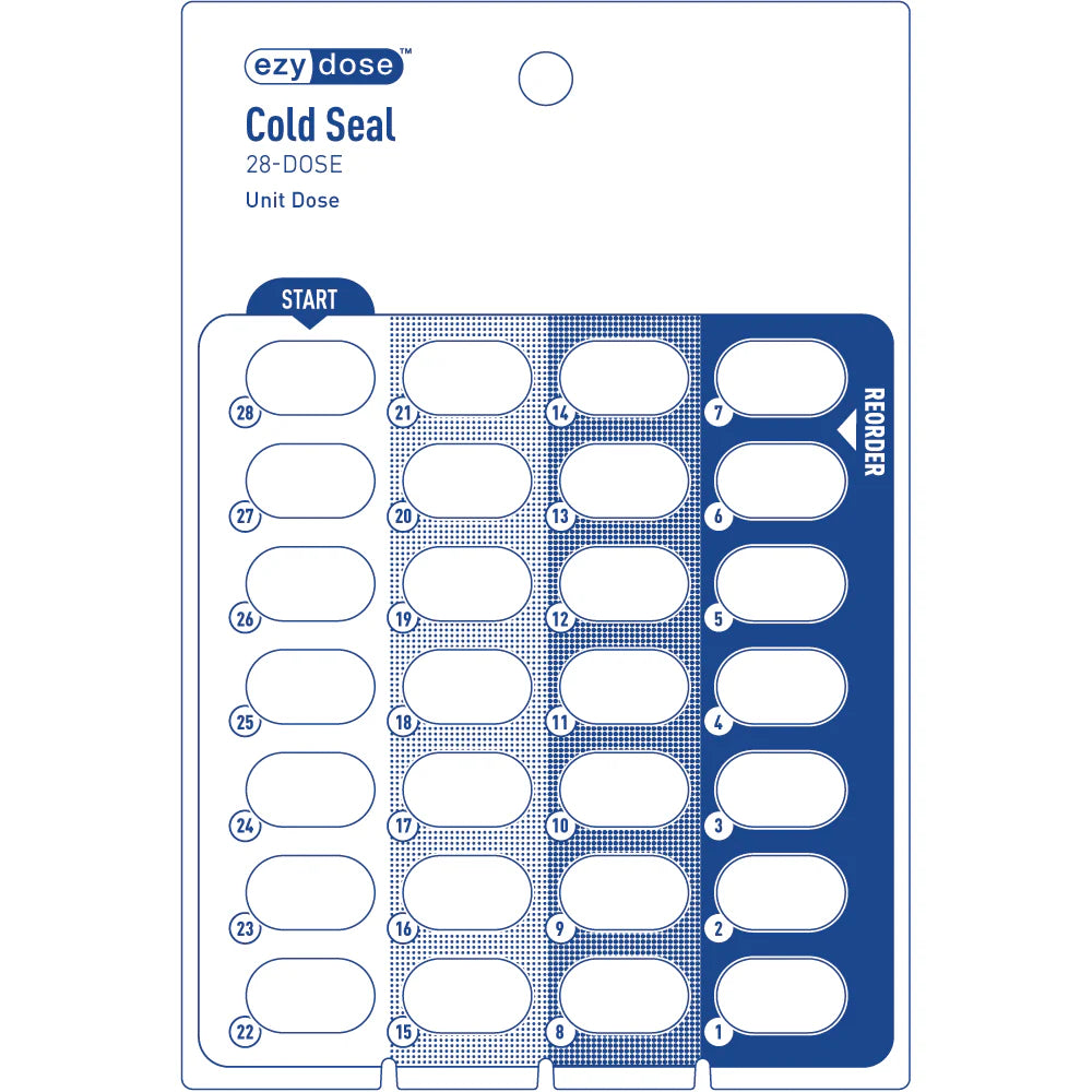 Apothecary Products Ezy Dose® Unit Dose Cold Seal Card