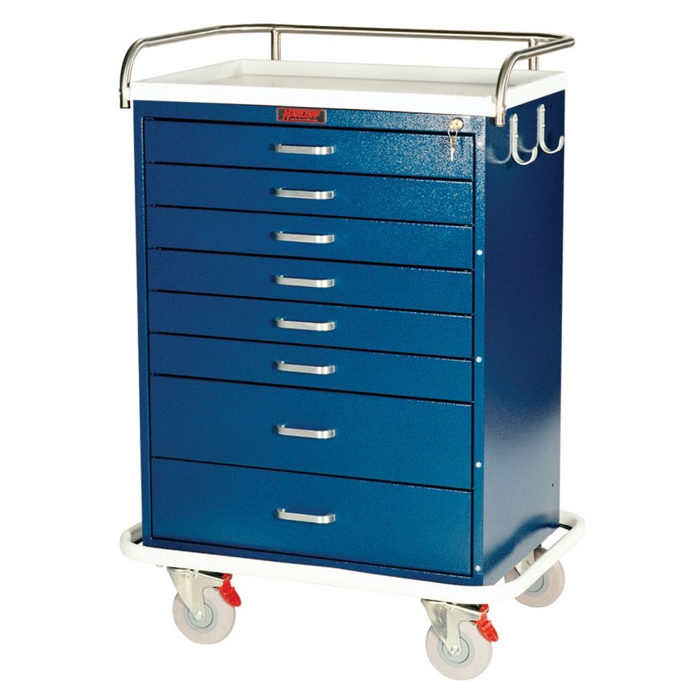 Harloff-CL-ANS Classic Line Anesthesia Base Package, 2 Side Rails & 2-Tier Raised Back Rail System (1 EA)