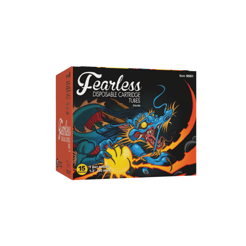Dynarex-9551 Fearless Tattoo Cartridge Tubes w/ Drive Bar & Grommet 1.2" (30 mm) (5/15/cs)