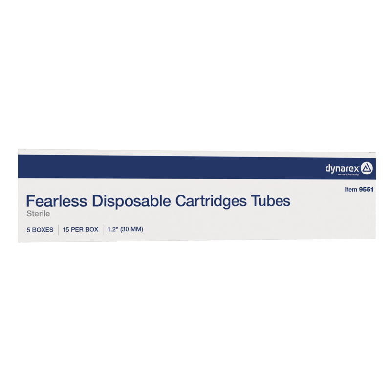Dynarex-9551 Fearless Tattoo Cartridge Tubes w/ Drive Bar & Grommet 1.2" (30 mm) (5/15/cs)