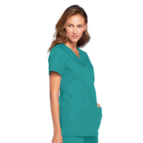 Cherokee Medical WW Originals Women's Knit V-Neck Solid Scrub Top
