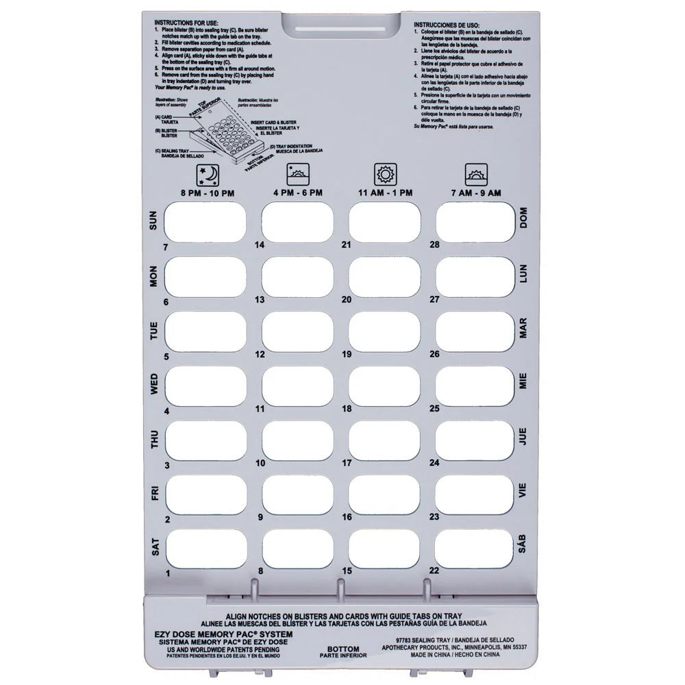 Apothecary Products Ezy Dose® Unit Dose Cold Seal Tray