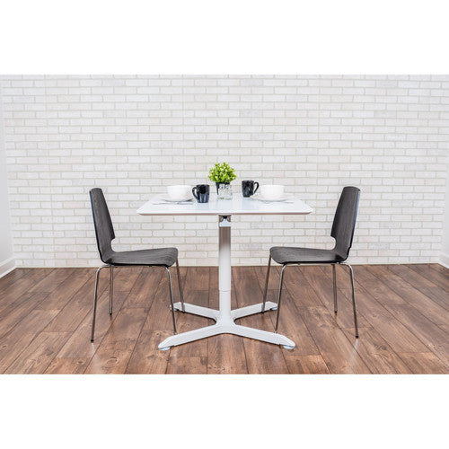 Luxor Pneumatic Height-Adjustable Square Café Table