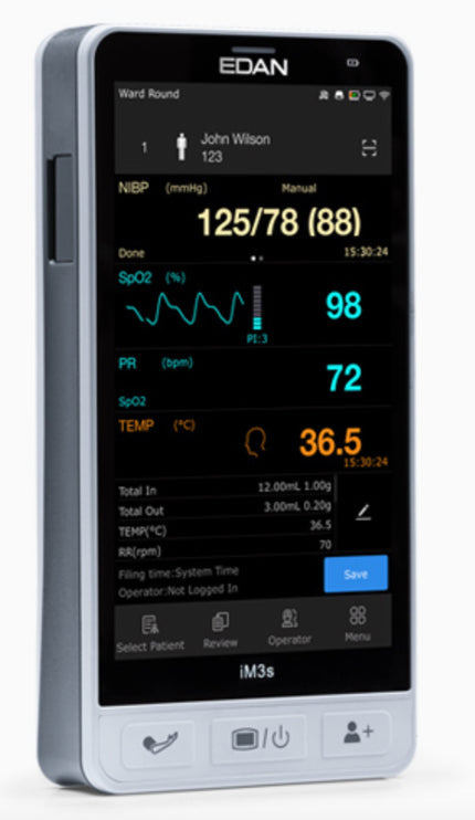 Monitor de signos vitales portátil iM3s. NIBP, SpO2, Exergen Temp, incluye base de carga CS-05
