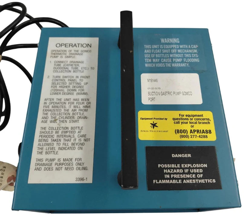 Aspirador de drenaje gástrico de sobremesa Gomco modelo 270