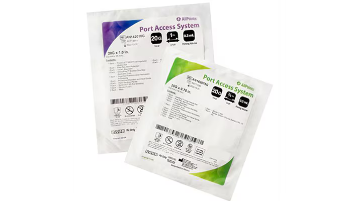 BD-AN162010G Port Access System, SafeStep® Huber Needle Set, GuardIVa® Dressing, 20G x 1”, 10/cs (Temp Sensitive; Non-Returnable) (Continental US Only)