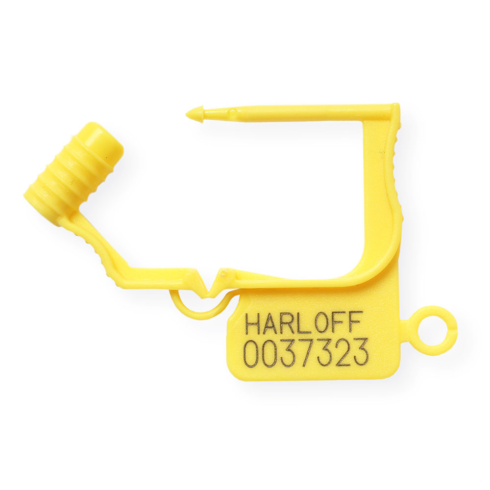 Harloff-BASEALS-100 Breakaway Lock Seals, Numbered, Yellow (100/pack)