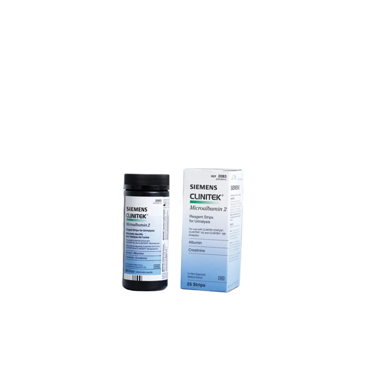 Siemens Diagnostic-2083 Clinitek® Microalbumin Reagent Test Strips, CLIA Waived (25/btl)
