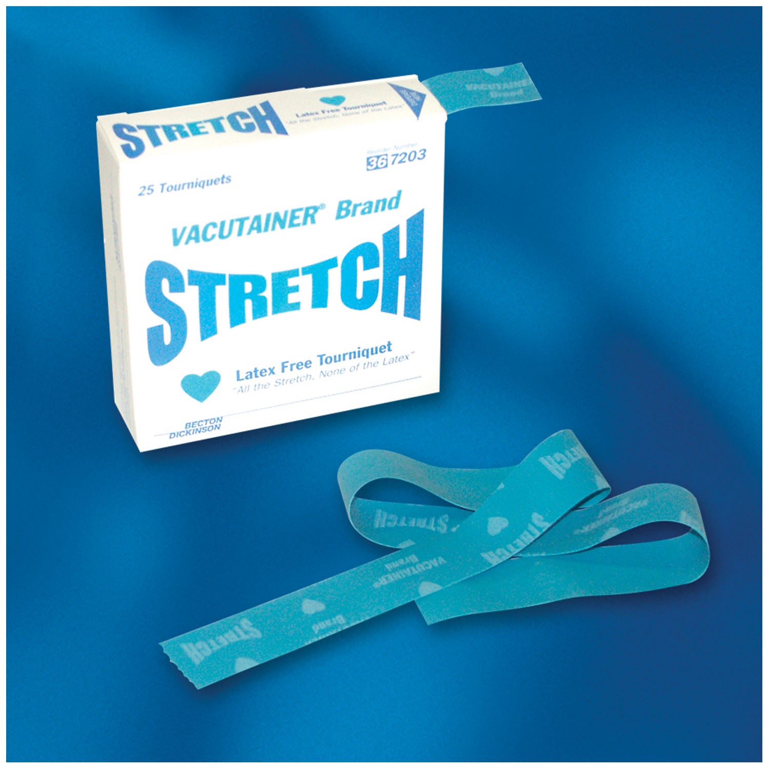 BD-367203 Stretch Tourniquet Dispensing Box, Latex Free, 25/pk, 20 pk/cs (Continental US Only)