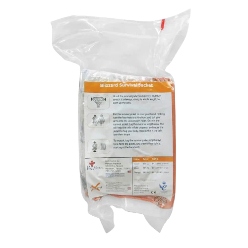 Safeguard Medical-BPS-12 Blizzard Survival Jacket, Large - Orange (25/CS)