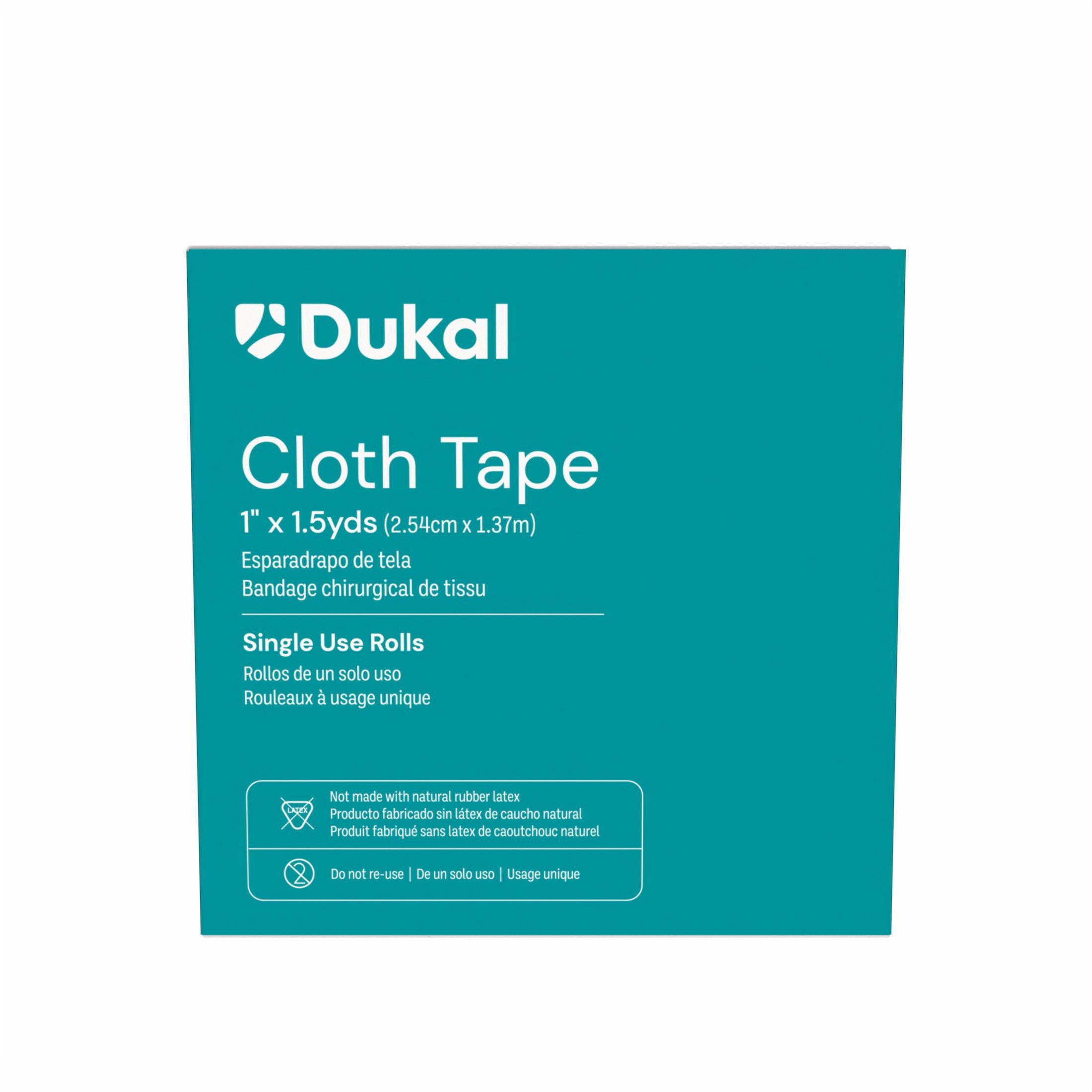 Dukal Corporation-C15 Cloth Tape, 1" x 1½ yds, Non-Sterile (100/bx, 5 bx/cs)