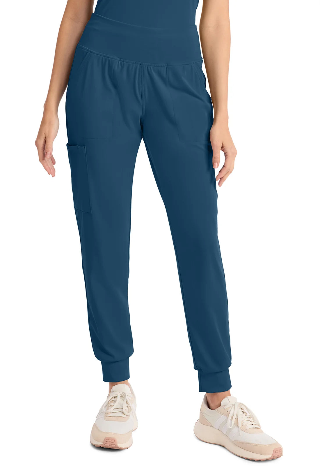 Cherokee Medical Achieve Women's 5-Pocket Pull-On Jogger Scrub Pant - Petite