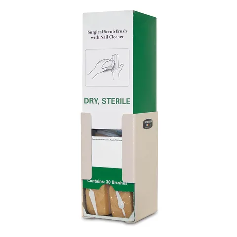 Bowman Dispensers/Marketlab-CL006-0212 ABS Surgical Scrub Brushes Box Dispenser • 5.08"W x 5.33"D x 9.1"H