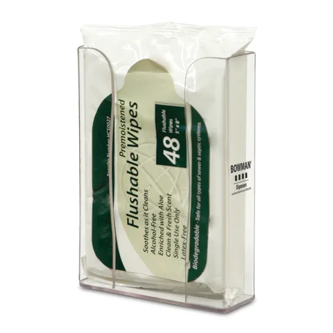 Bowman Dispensers/Marketlab-CL011-0111 PETG Personal Wipe Dispenser, Short, Narrow • 4.45"W x 1.45"D x 6.1"H