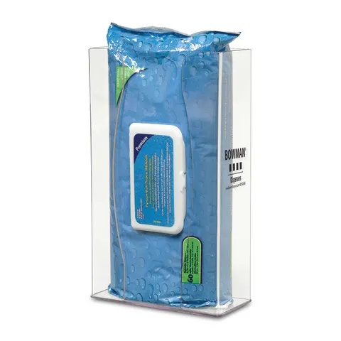 Bowman Dispensers/Marketlab-CL022-0111 PETG Tall, Thick Personal Wipe Dispenser • 6.2"W x 2.2"D x 10.35"H