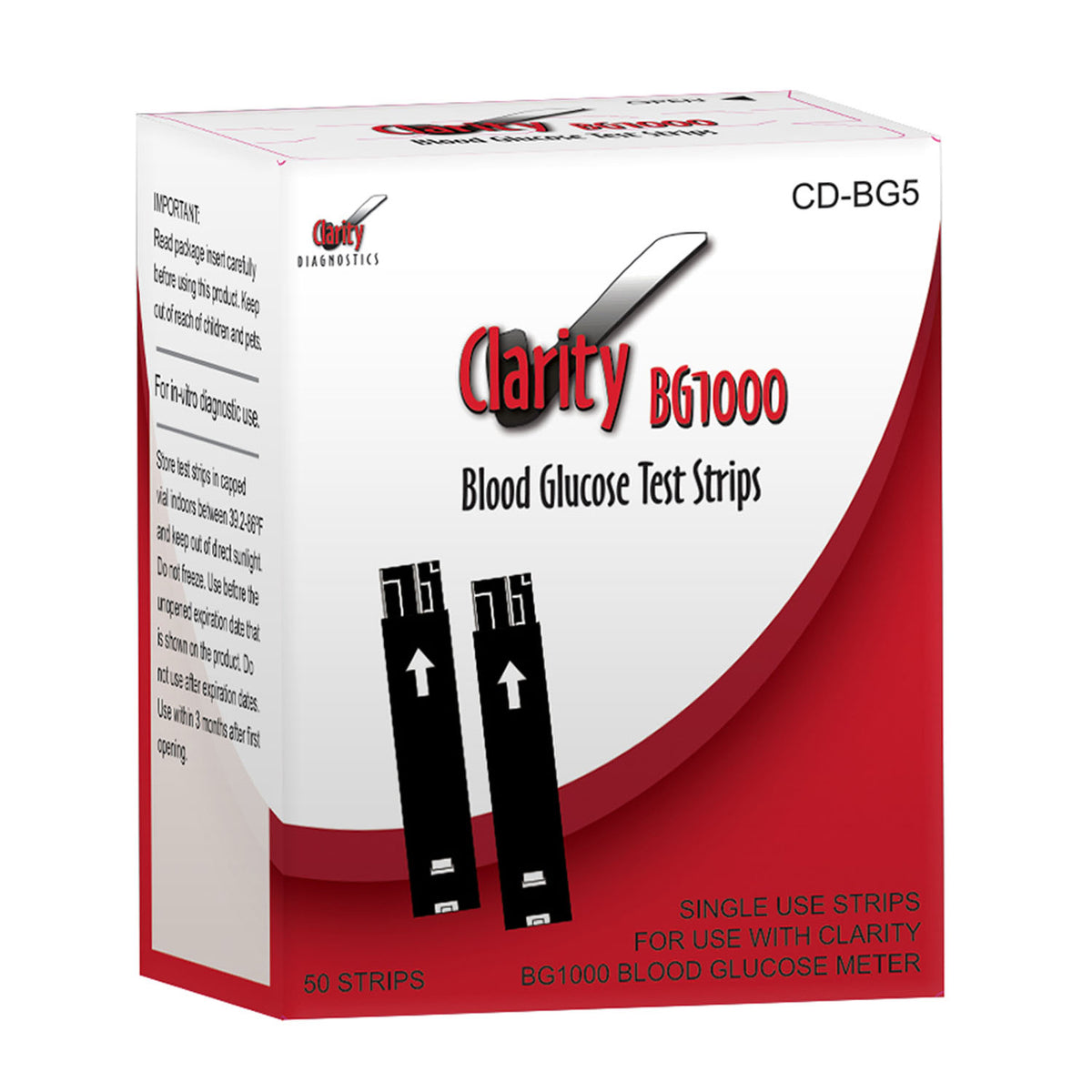 Clarity BG1000 Blood Glucose Monitoring System and Supplies