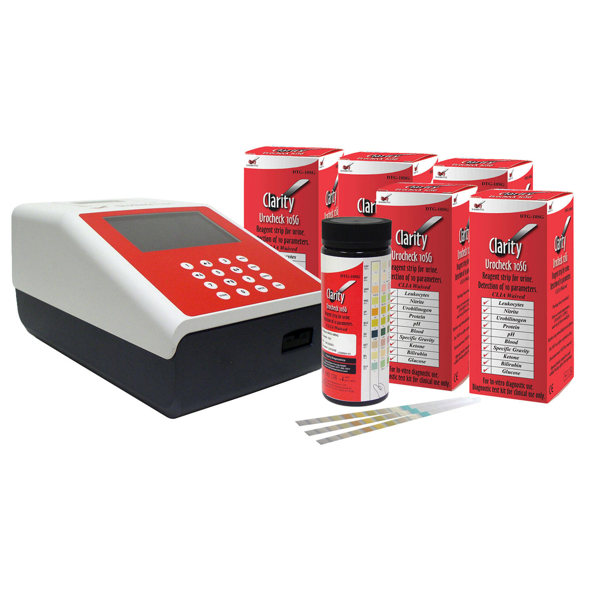 Clarity-CD-MACPROMO5 Urine Analyzer Promo Kit with 4 Bottles of 10SG Strips and 1 Bottle of Microalbumin/Creatinine Strips (1 kit)