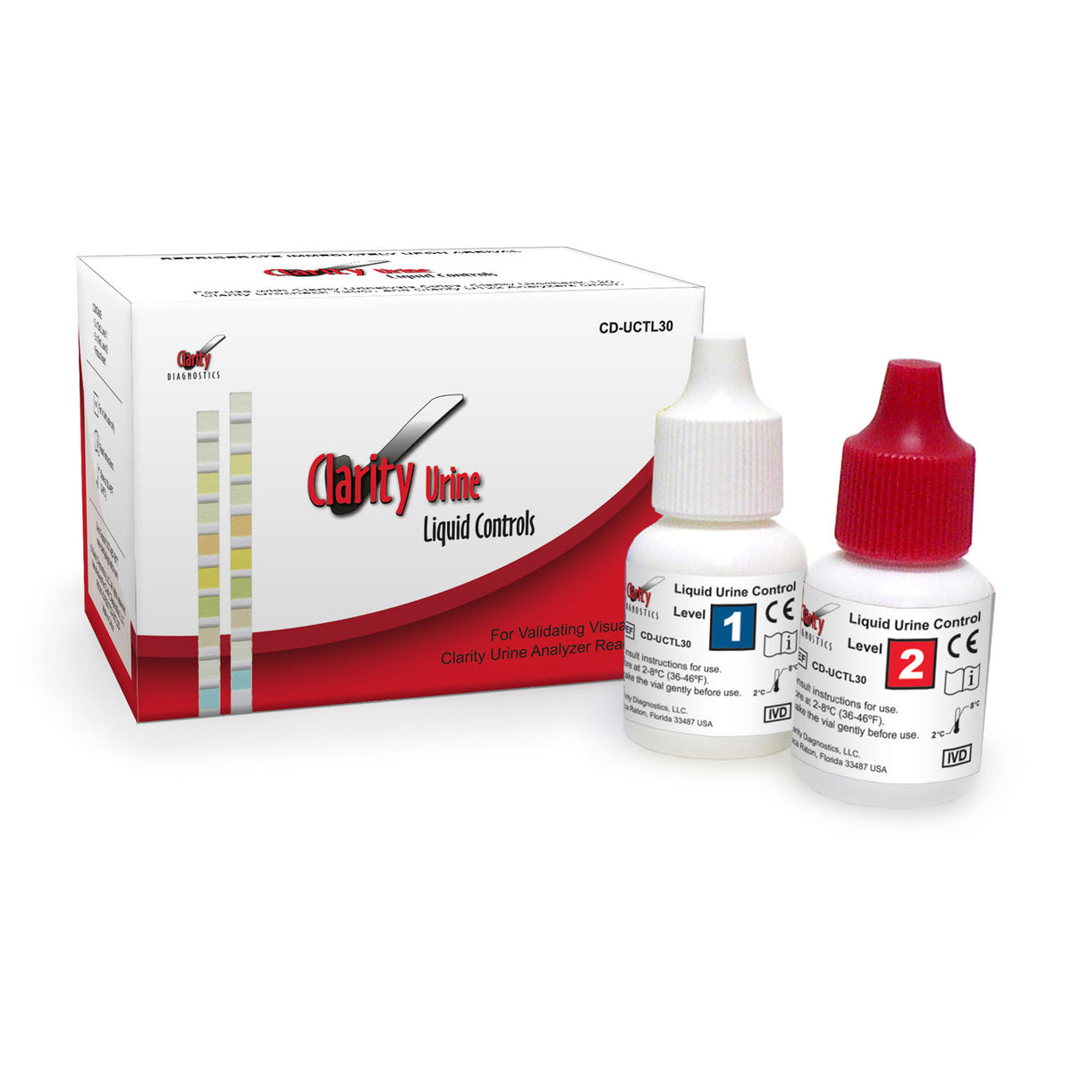 Clarity-CD-UCTL30 Urine Liquid Controls, Semiquantitative, Positive and Negative, 3 x 10mL Each