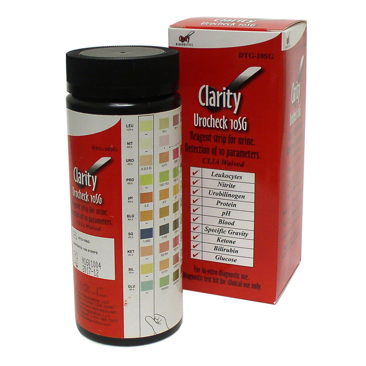 Clarity Urocheck Urinalysis Reagent Strips