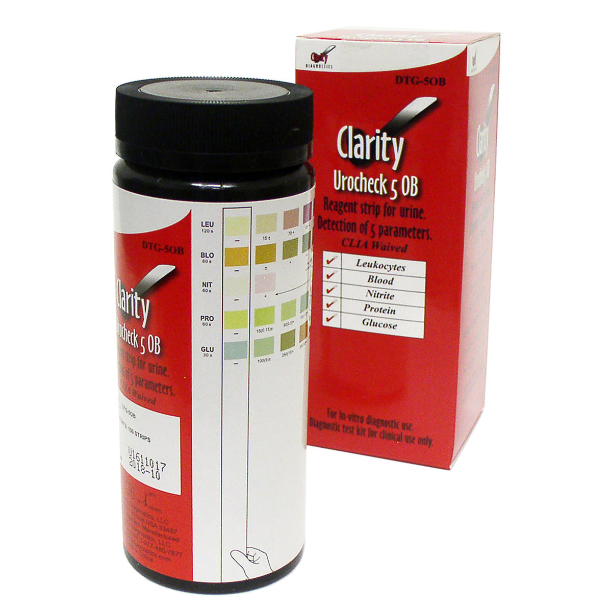 Clarity Urocheck Urinalysis Reagent Strips