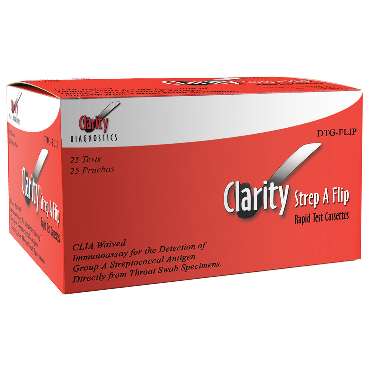 Clarity-DTG-STPFLIP Strep A Flip Cassette, CLIA Waived (25/bx)