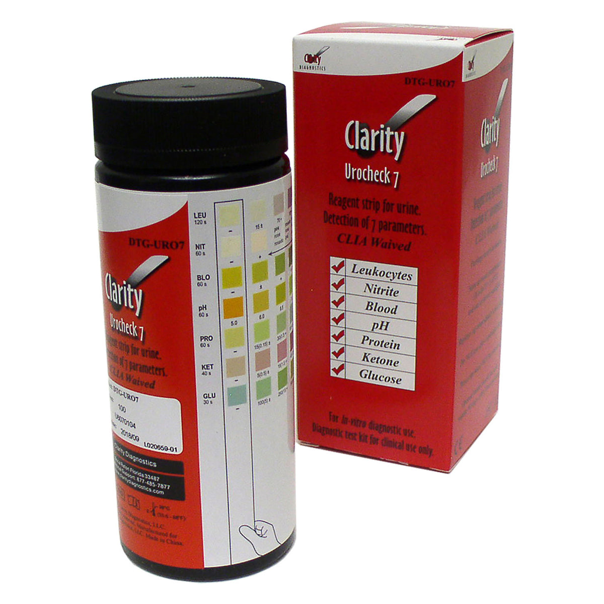 Clarity Urocheck Urinalysis Reagent Strips