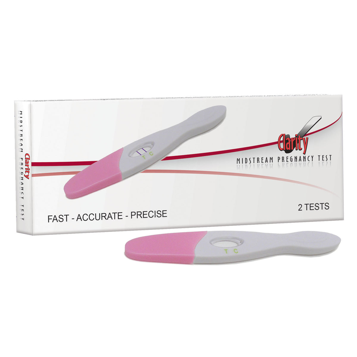 Clarity-OTC-HCGMID2 HCG Midstream Test, OTC Approved for Home Use (2/bx)
