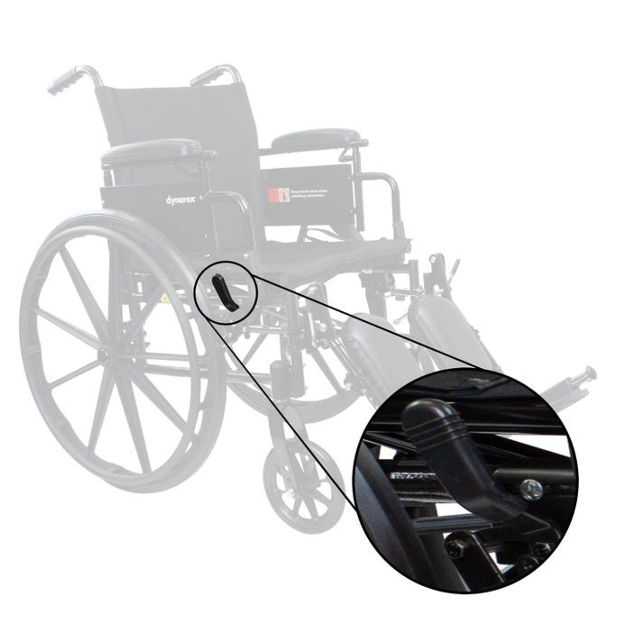 Dynarex-RPWC04-K123 DynaRide S1 S2 S3 Wheelchair Brake Tip Black, 1