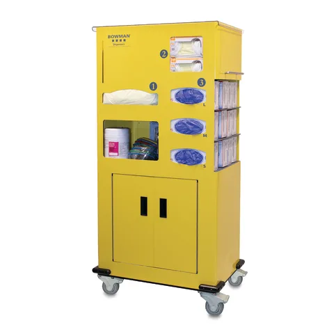 Bowman Dispensers/Marketlab-CT030-0000 Aluminum and Coated Steel Mobile Isolation Station • 26.85"W x 16.67"D x 53.38"H