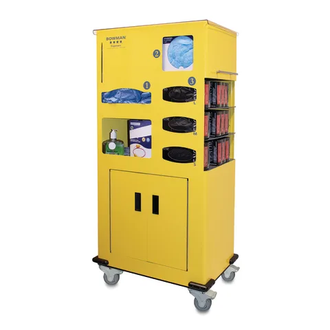 Bowman Dispensers/Marketlab-CT030-0000 Aluminum and Coated Steel Mobile Isolation Station • 26.85"W x 16.67"D x 53.38"H