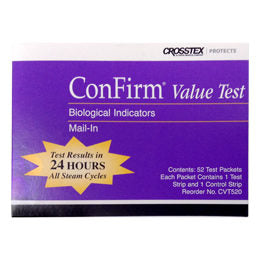 Crosstex ConFirm™ Value Test Service Mail-in Sterilizer Indicators Monitoring Service