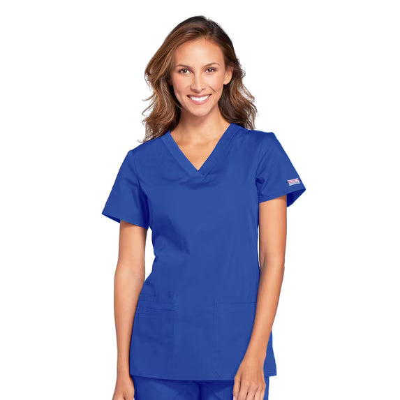 Cherokee Medical WW Originals Women's Knit V-Neck Solid Scrub Top