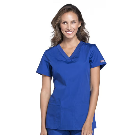 Cherokee Medical WW Originals Women's Knit V-Neck Solid Scrub Top