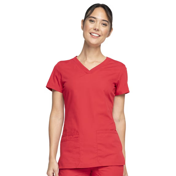 Cherokee Medical WW Originals Women's Knit V-Neck Solid Scrub Top