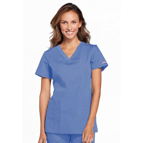 Cherokee Medical WW Originals Women's Knit V-Neck Solid Scrub Top
