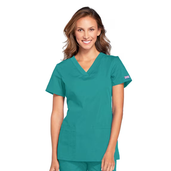 Cherokee Medical WW Originals Women's Knit V-Neck Solid Scrub Top