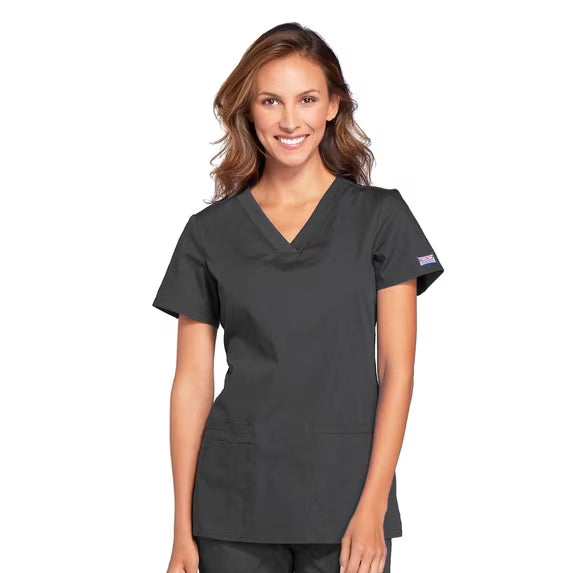 Cherokee Medical WW Originals Women's Knit V-Neck Solid Scrub Top