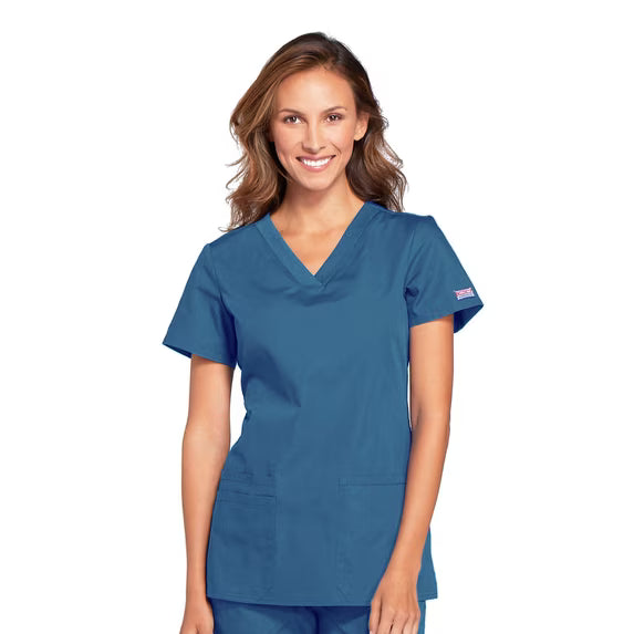 Cherokee Medical WW Originals Women's Knit V-Neck Solid Scrub Top