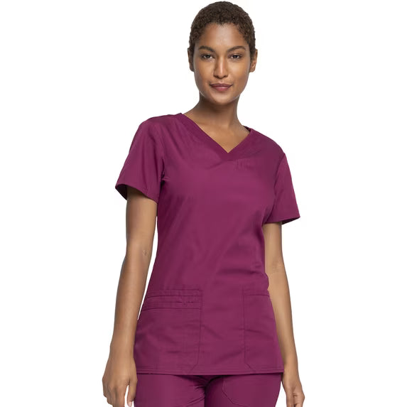 Cherokee Medical WW Originals Women's Knit V-Neck Solid Scrub Top