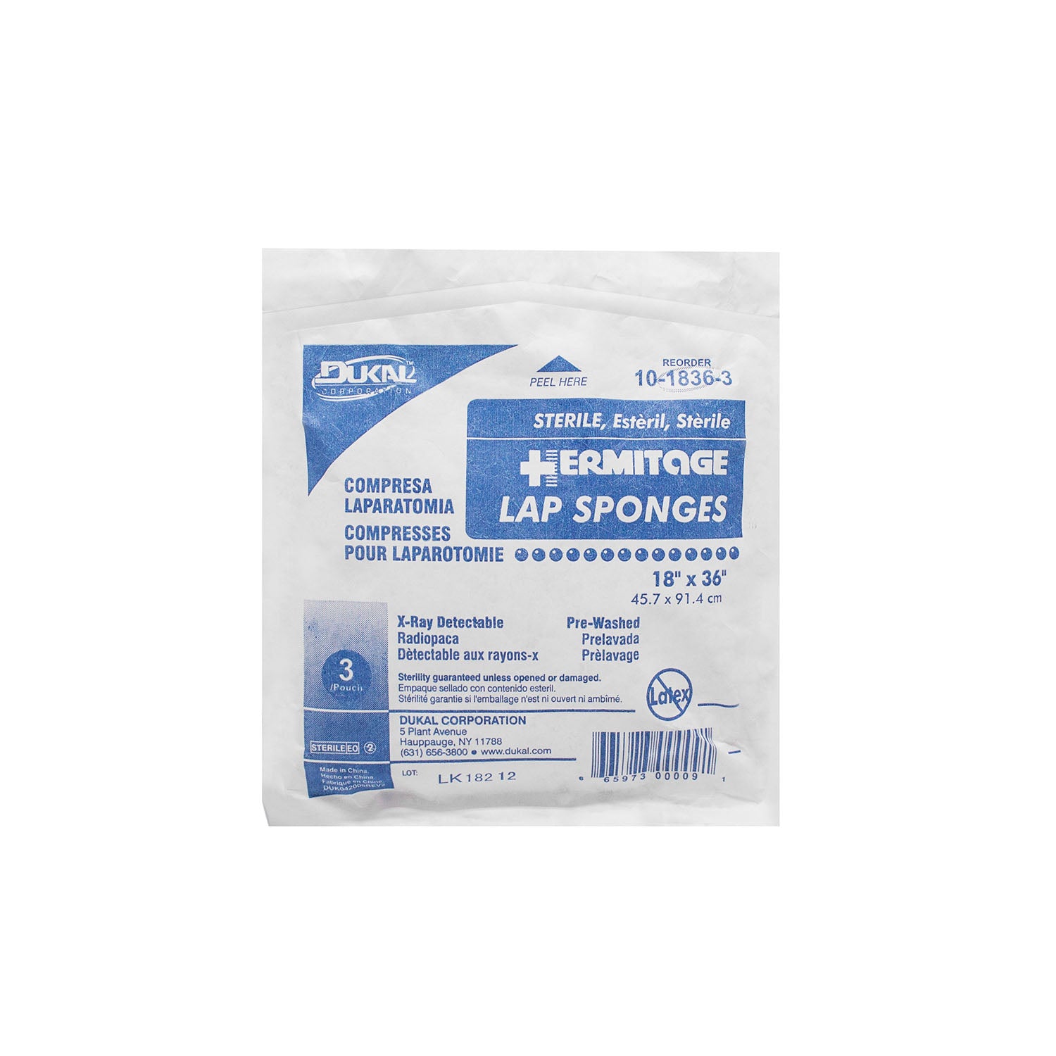Dukal Corporation Sterile X-Ray Detectable Laparotomy Sponge