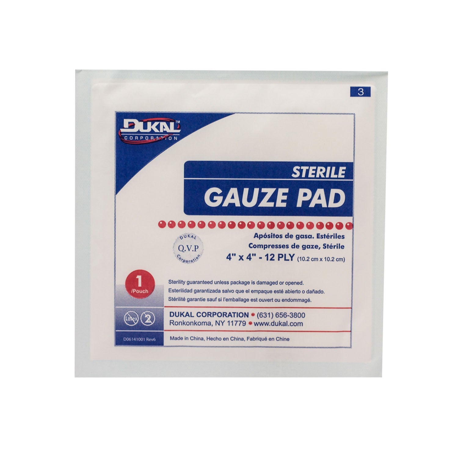 Dukal Corporation Gauze Pad Sterile 12-Ply