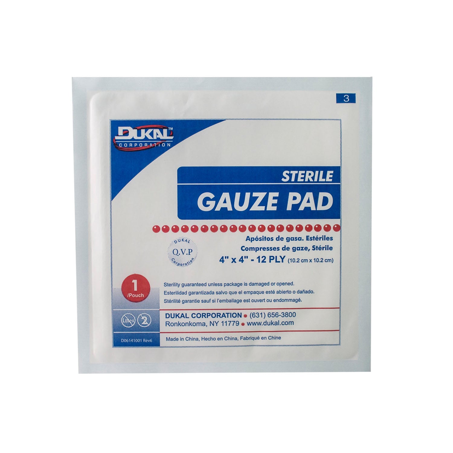 Dukal Corporation Gauze Pad Sterile 12-Ply