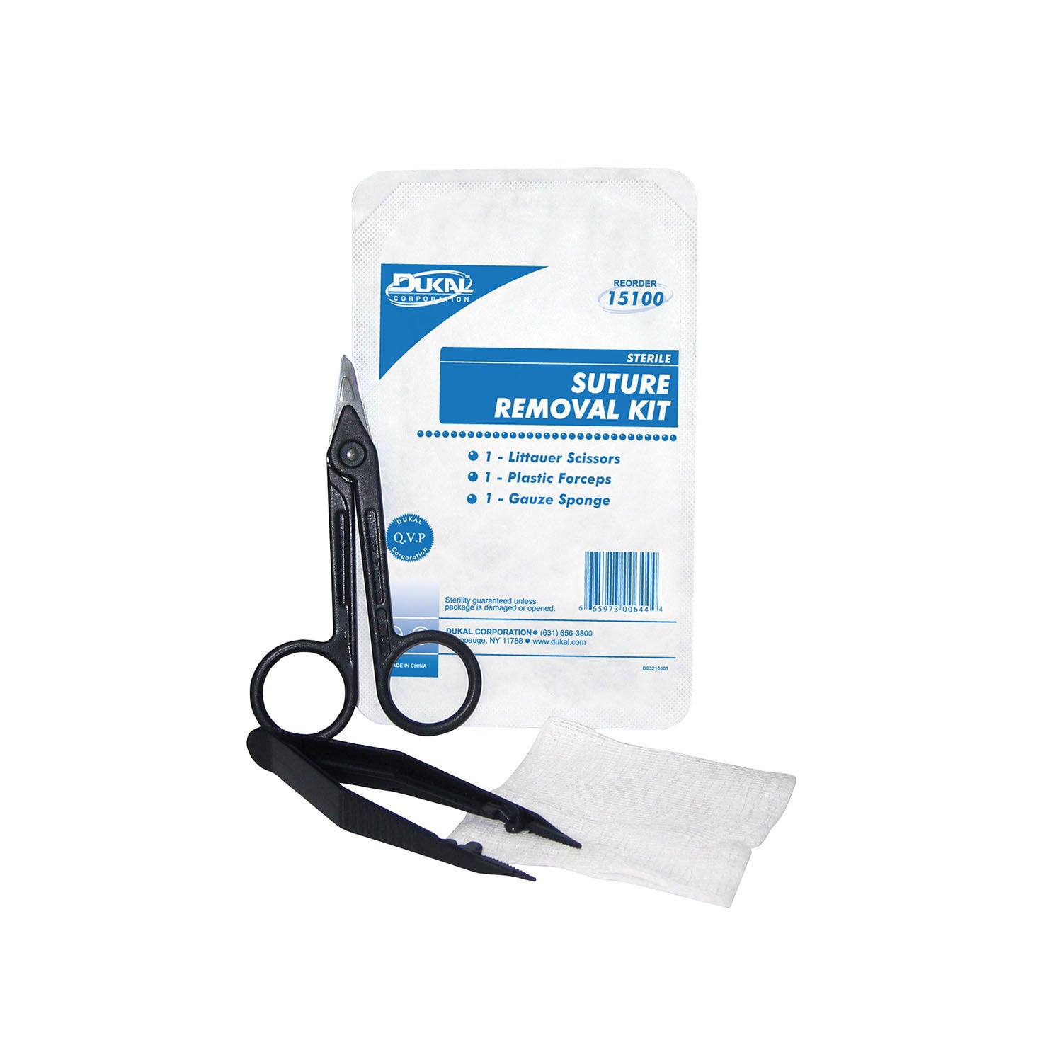 Dukal Corporation-15100 Suture Removal Kit, Sterile (50/cs)