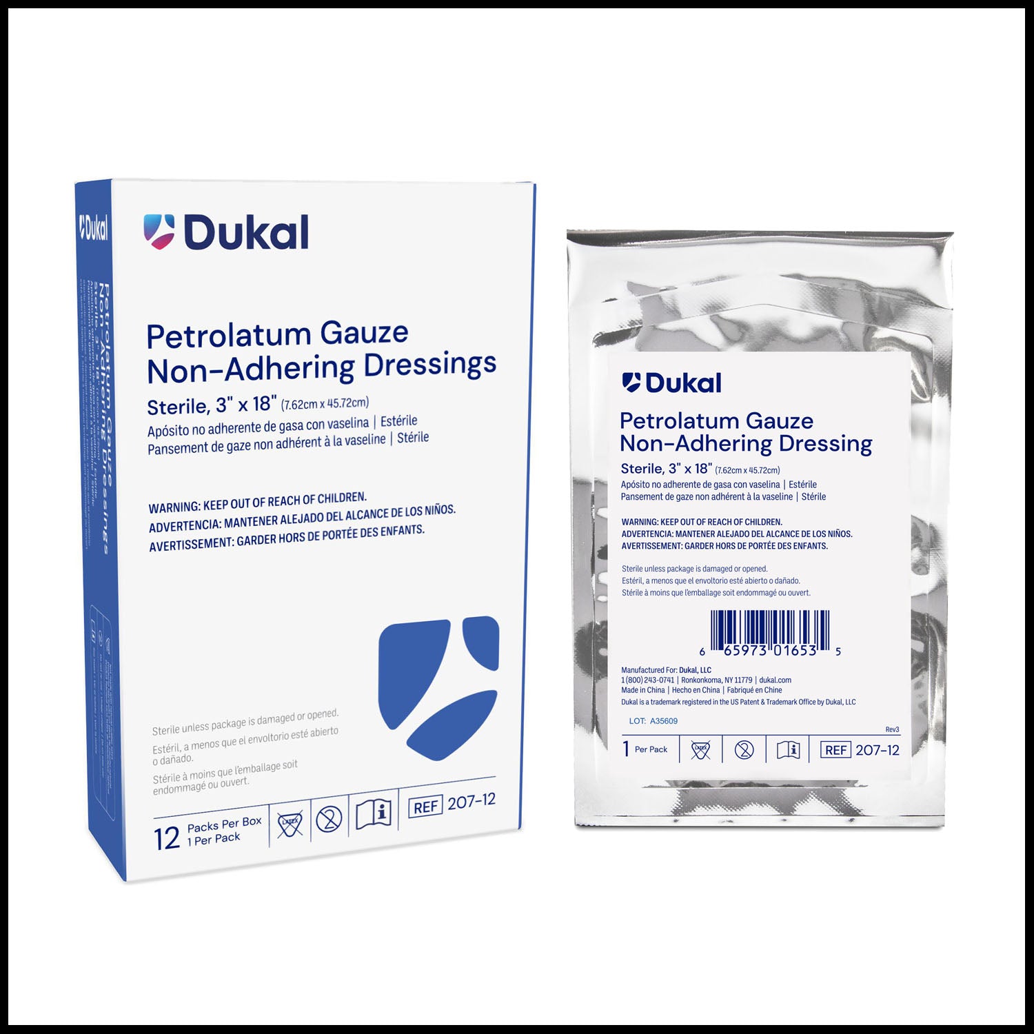Dukal Corporation Alba Sterile Petrolatum Gauze Dressings