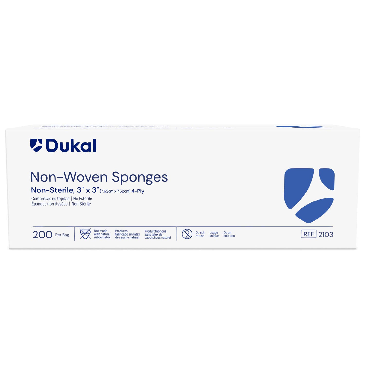 Dukal Corporation Clinisorb Non-Woven Sponge, 4-Ply, Non-Sterile
