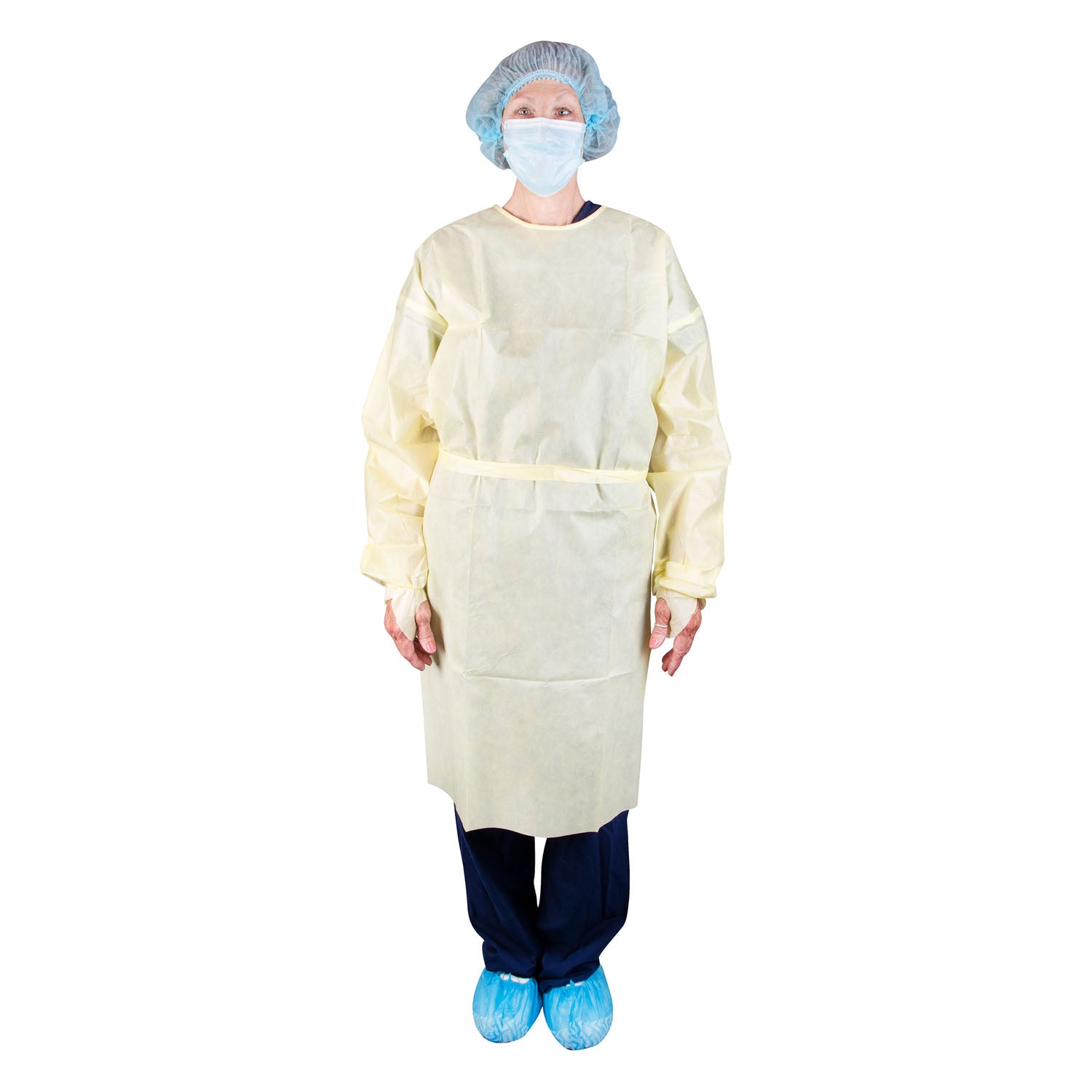 Dukal Corporation-308 Isolation Gown, AAMI Level 1, Universal, Yellow (10/bg, 10 bg/cs)